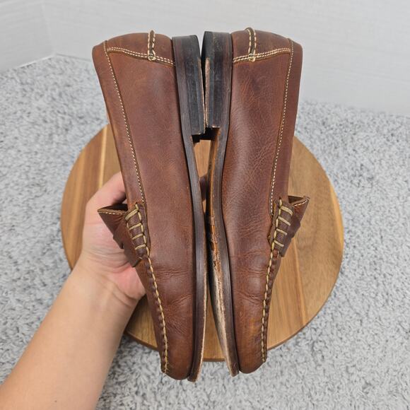 Martin Dingman Mens 9M All American Saddle Brown Leather Daily Penny Loafer - Picture 7 of 13